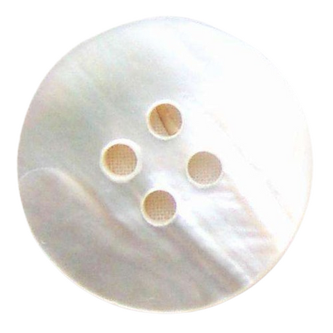 Echter Perlmuttknopf Natur in Creme/Natur mit 4-Loch-Befestigung