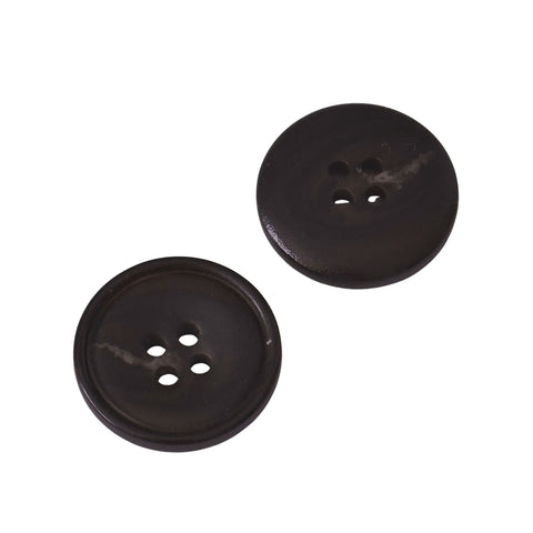 Mantel- und Blazerknopf KM-6 in Schwarz-Braun mit 4 Löchern