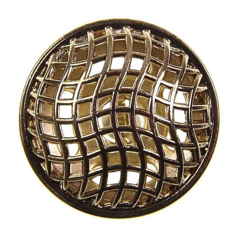 Metallknopf mit Muster in Gold mit Öse-Befestigung in 18–23 mm