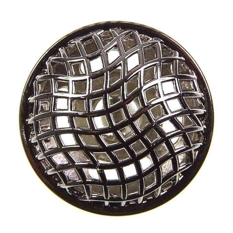 Metallknopf mit Muster in Silber mit Öse-Befestigung in 23 mm