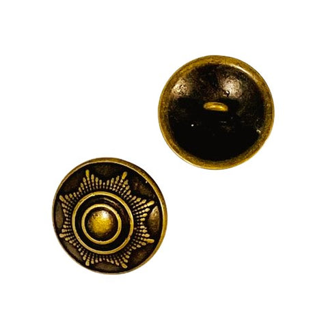 Metallknopf mit Wappenmotiv in Messing mit Öse-Befestigung in 18 mm