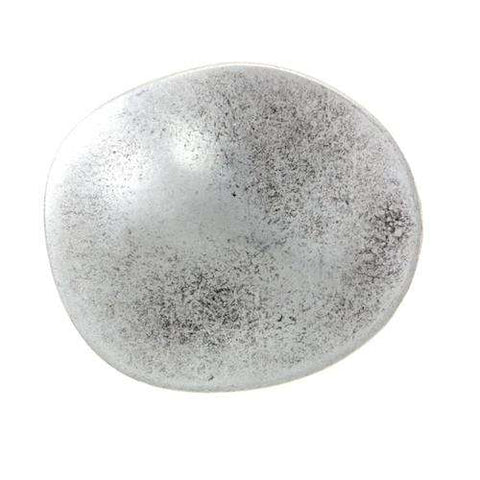 Metallknopf in Silber mit Öse-Befestigung in 28 mm