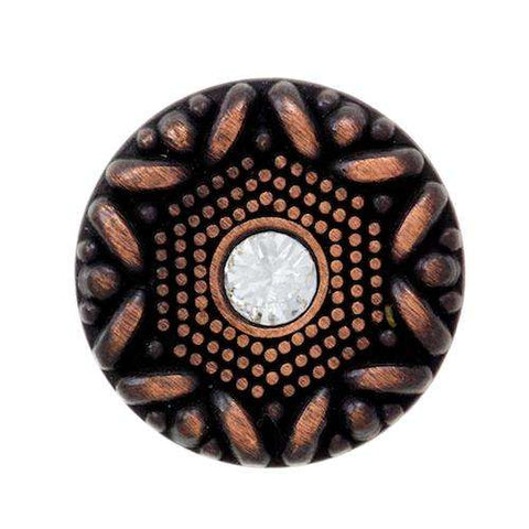 Metallknopf mit Trachtenoptik in Kupfer mit Öse-Befestigung in 20–23 mm