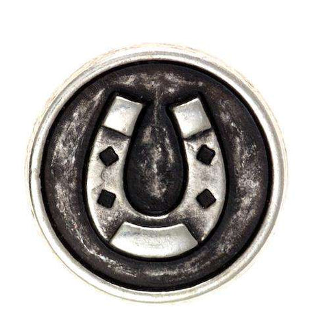 Metallknopf in Silber-Grau mit Öse-Befestigung in 20 mm