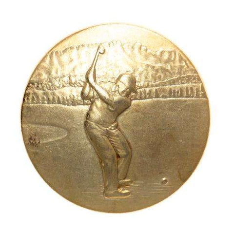 Metallknopf mit Wappenmotiv in Gold mit Öse-Befestigung in 16–23 mm