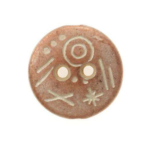 Metallknopf in Kupfer mit 2-Loch-Befestigung in 15 mm