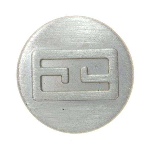 Metallknopf in Silber mit Öse-Befestigung in 13–15 mm