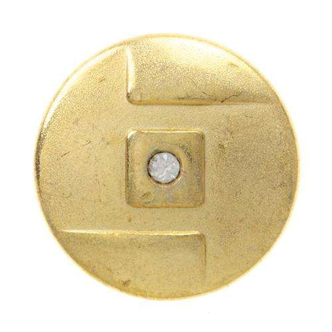 Metallknopf in Gold mit Öse-Befestigung in 15 mm