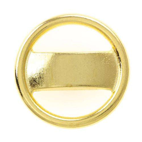 Metallknopf mit Wappenmotiv in Gold mit Öse-Befestigung in 28 mm
