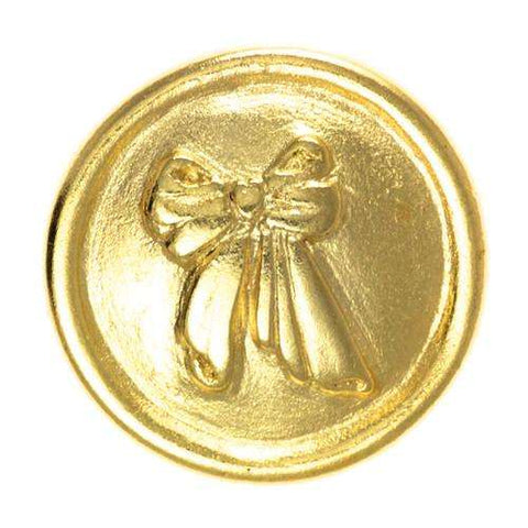 Metallknopf mit Trachtenoptik in Gold mit Öse-Befestigung in 18 mm