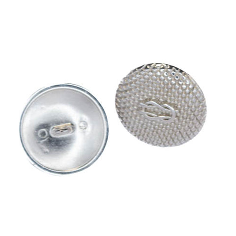 Metallknopf mit Knotenoptik in Silber mit Öse-Befestigung in 15–23 mm
