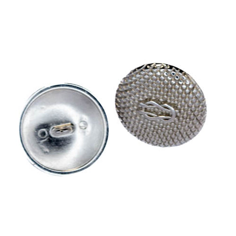 Metallknopf mit Knotenoptik in Silber mit Öse-Befestigung in 18–23 mm