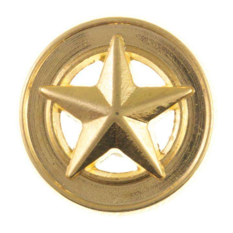 Metallknopf in Gold mit Öse-Befestigung in 15 mm