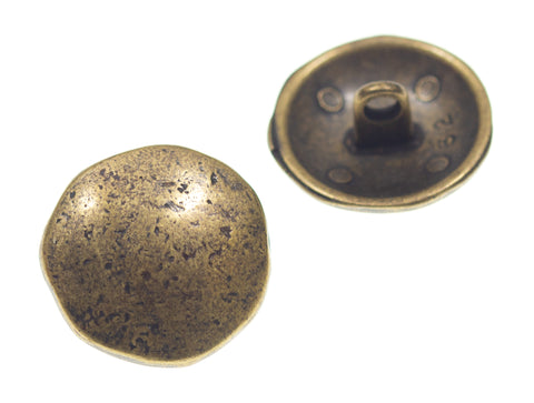 Metallknopf mit rustikal in Messing mit Öse-Befestigung in 18–28 mm