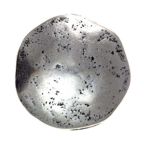 Metallknopf mit rustikal in Silber-Grau mit Öse-Befestigung in 18–24 mm