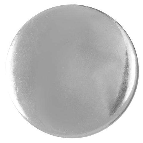 Metallknopf mit flach in Silber mit Öse-Befestigung in 15–25 mm