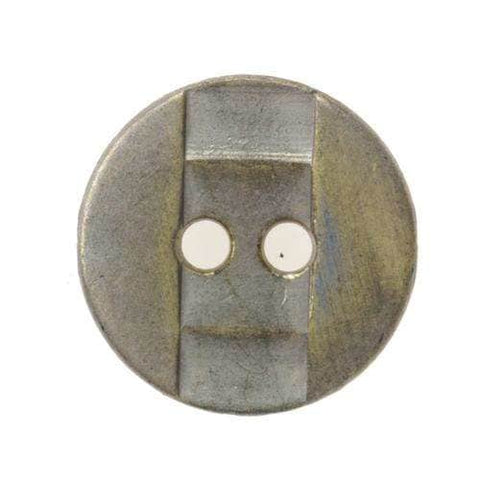 Metallknopf in Silber-Gold mit 2-Loch-Befestigung in 12–15 mm