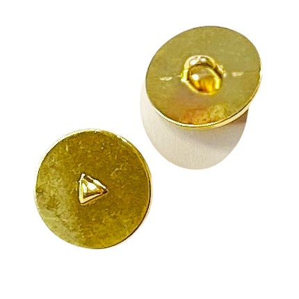 Metallknopf in Gold mit Öse-Befestigung in 15 mm