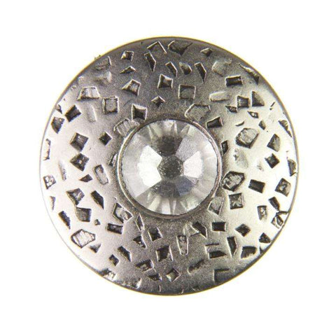 Trachtenknopf ST-17-AS Altsilber mit Swarovski® Kristall Crystal Kristallklar für Dirndl und Tracht