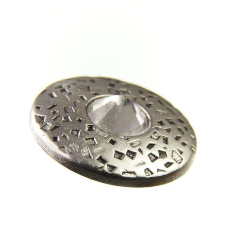 Trachtenknopf ST-17-AS Altsilber mit Swarovski® Kristall Crystal Kristallklar für Dirndl und Tracht