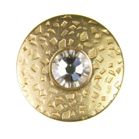 Trachtenknopf ST-17-G Gold mit Swarovski® Kristall Crystal Kristallklar für Dirndl und Tracht