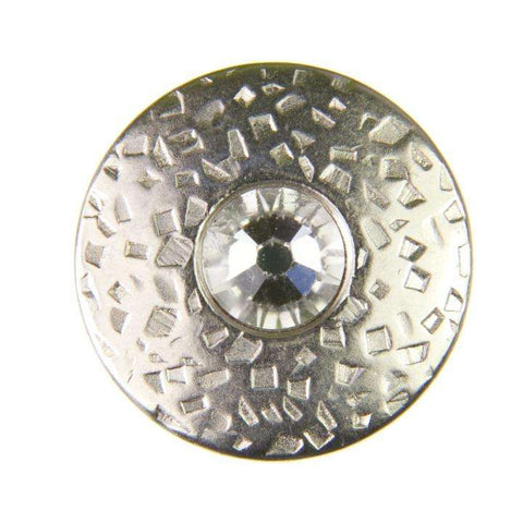 Trachtenknopf ST-17-S Silber mit Swarovski® Kristall Crystal Kristallklar für Dirndl und Tracht