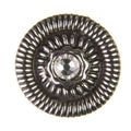 Trachtenknopf Crystal (Kristallklar) mit Swarovski® Crystal ST-19AS Altsilber für Dirndl und Trachtenmode