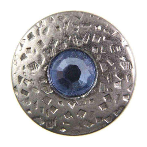 Trachtenknopf ST-17-S Silber mit Swarovski® Kristall Light Sapphire Hellblau für Dirndl und Tracht