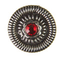 Trachtenknopf Light Siam (Hellrot) mit Swarovski® Crystal ST-19AS Altsilber für Dirndl und Trachtenmode