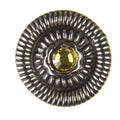 Trachtenknopf Light Topaz (Hellchampagner) mit Swarovski® Crystal ST-19AS Altsilber für Dirndl und Trachtenmode