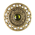 Trachten Metallknopf Altgold ST-13-AG Olivine Olivgrün mit Swarovski® Kristall für Dirndl und Tracht