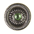 Trachtenknopf Peridot (Hellgrün) mit Swarovski® Crystal ST-19AS Altsilber für Dirndl und Trachtenmode