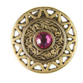 Trachten Metallknopf Altgold ST-13-AG Rose Rosa mit Swarovski® Kristall für Dirndl und Tracht