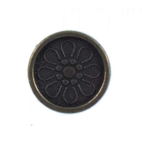 Metallknopf in Messing mit Öse-Befestigung in 12 mm