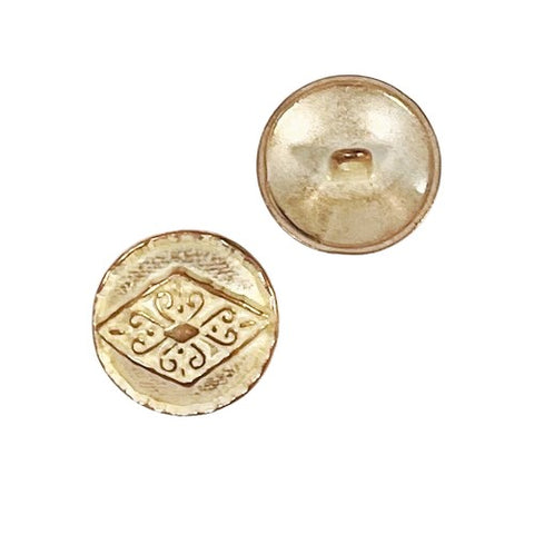 Metallknopf in Silber-Kupfer mit Öse-Befestigung in 15–25 mm