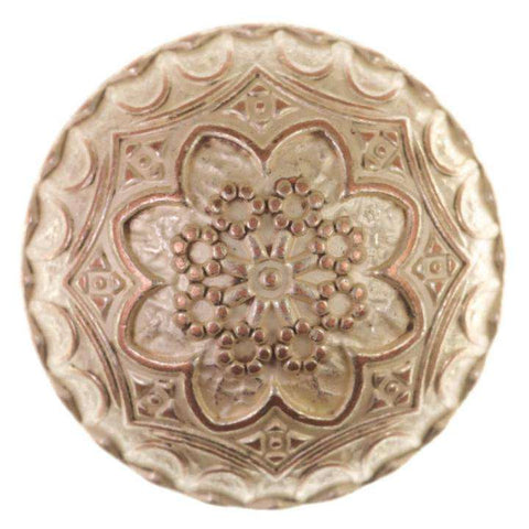 Metallknopf mit Halbkugel in Kupfer mit Öse-Befestigung in 20–25 mm