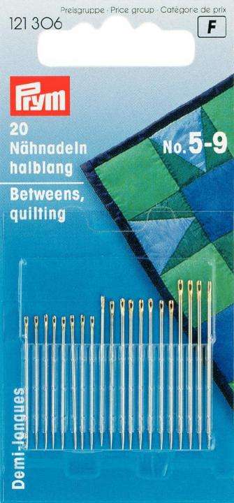 Nähnadeln mit Goldöhr 20 Stk halblang No. 5 9