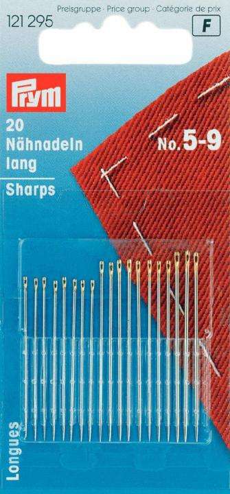 Nähnadeln mit Goldöhr 20 Stk lang No. 5 9