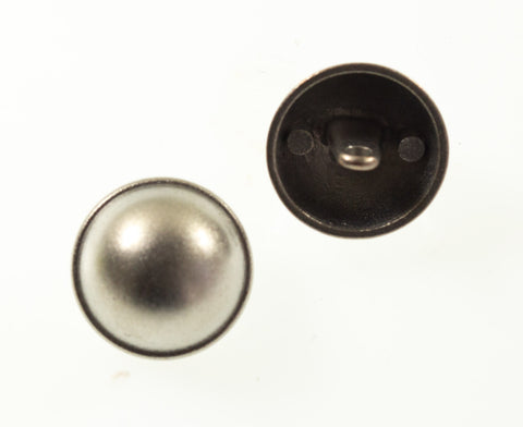 Metallknopf mit Wappenmotiv in Silber mit Öse-Befestigung in 20–23 mm