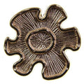 Metallknopf mit Blumenmotiv in Gold mit Öse-Befestigung in 20–30 mm
