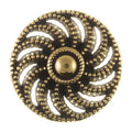 Metallknopf in Gold mit Öse-Befestigung in 12–15 mm