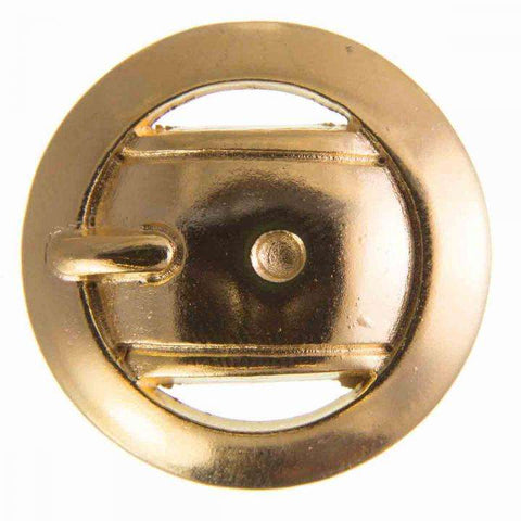 Metallknopf mit Muster Gürtelmuster in Gold mit Öse-Befestigung in 23 mm