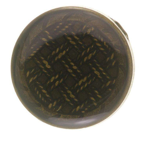 Metallknopf mit Emaille-Lack in Schwarz mit Öse-Befestigung in 29 mm