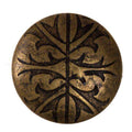 Metallknopf mit Wappenmotiv in Messing mit Öse-Befestigung in 15–23 mm
