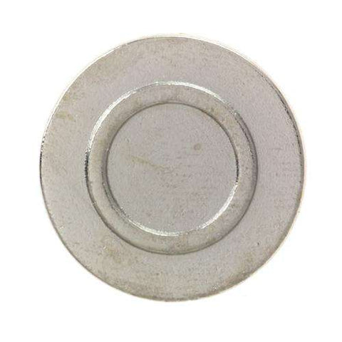 Metallknopf mit Trachtenoptik in Silber mit Öse-Befestigung in 15 mm