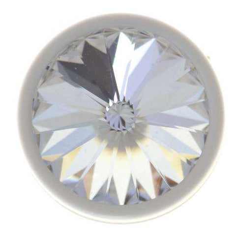 Swarovski Knopf Weiß eingefasster Crystal STS 1770