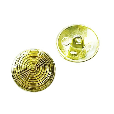 Metallknopf in Gold mit Öse-Befestigung in 18 mm