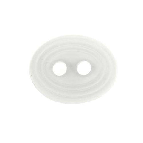Ovale Knopf 2-Loch weiß KP-19w
