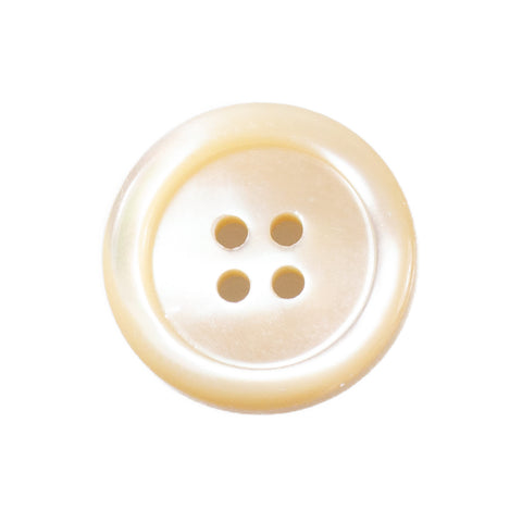 Echter Perlmuttknopf Natur in Creme/Natur mit 4-Loch-Befestigung