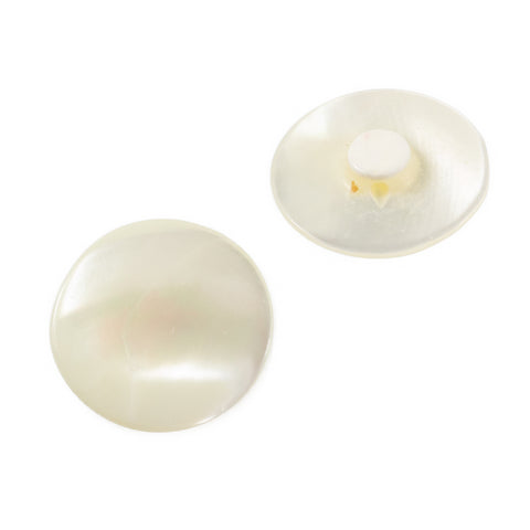 Echter Perlmuttknopf Natur in Creme/Natur mit Öse-Befestigung